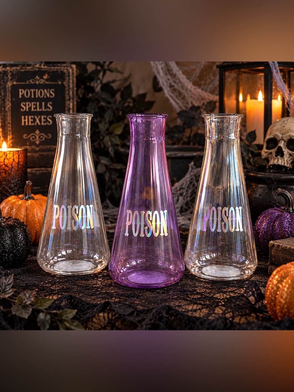 🧪 Halloween “POISON” Bottle Set – 3 Piece 🎃